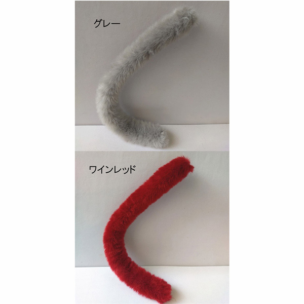 【16色】50cm もこもこフェイクファーピンブローチ - 猫 猿 ヒョウ 尻尾をモチーフにした動物妖精のコスプレ道具