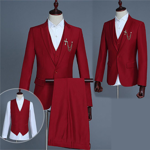 【SALE】セットアップ スーツ 赤 Mサイズ