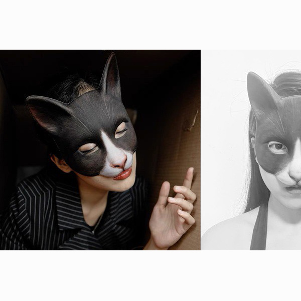 コスプレ 猫顔マスク 猫 ハロウィン コスチューム ラバーマスク 文化祭 パーティー 宴会マスク 変装
